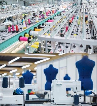 Clothing manufacturing factories